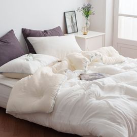 Guy Laroche Reversible Solid Color Tencel Modal Comforter DuPont Polafil Antibacterial Corn Fiber Premium Bedding _ Made in Korea